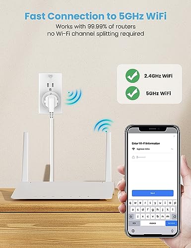 Four Smart Plugs with Alexa Compatibility, Dual Band