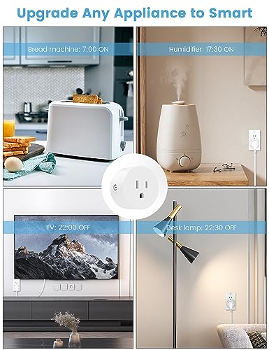Four Smart Plugs with Alexa Compatibility, Dual Band