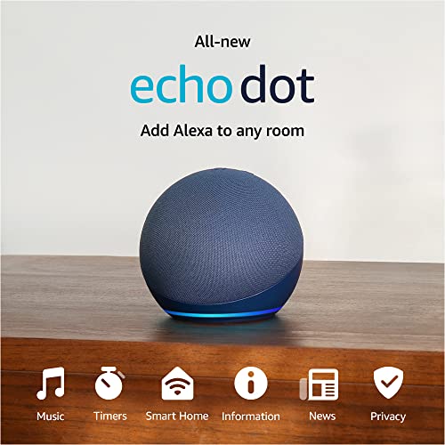 Echo Dot 2022 | Vibrant Sound, Alexa | Deep Blue