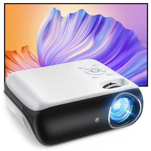 Portable 1080P Bluetooth Projector with 100" Screen