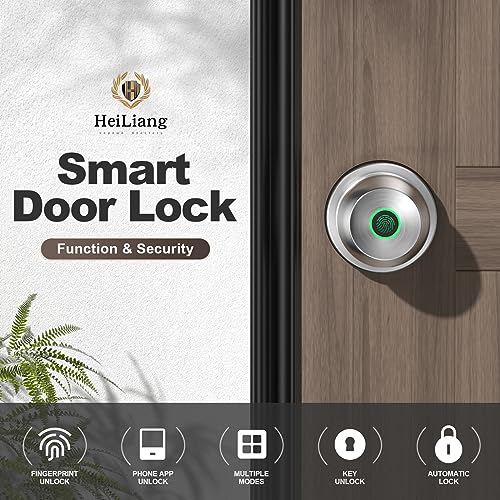 HEI LIANG Fingerprint Smart Door Knob - App Controlled