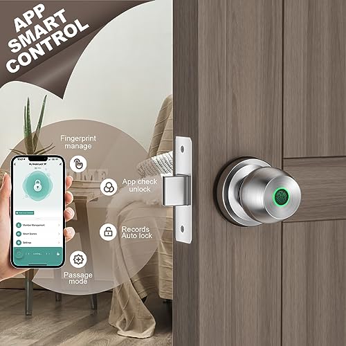 HEI LIANG Fingerprint Smart Door Knob - App Controlled