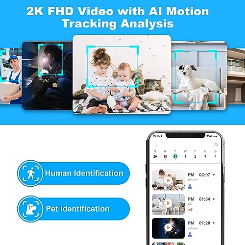 WiFi Pan/Tilt Security Camera with AI Motion Detection