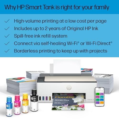 HP Smart-Tank 5000 Wireless All-in-One Ink-Tank Printer
