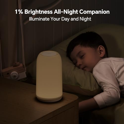 ROOTRO Touch Bedside Lamp with RGB Mode