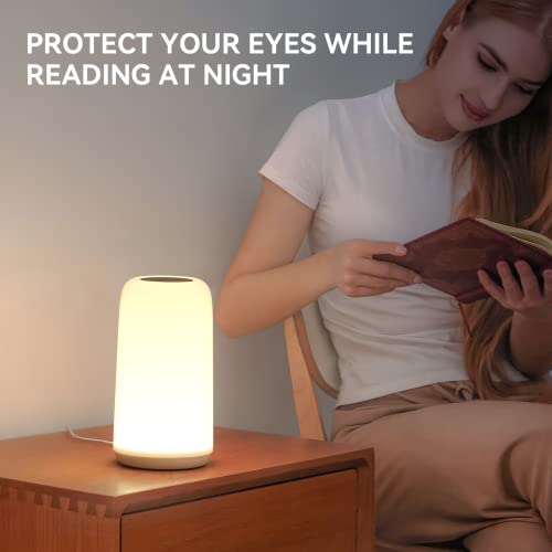 ROOTRO Touch Bedside Lamp with RGB Mode