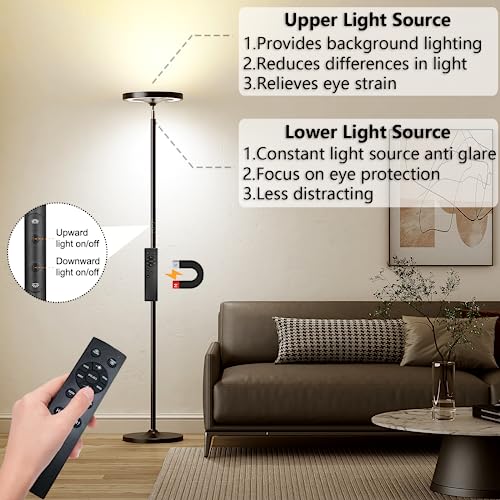 Smart LED Floor Lamp with Remote Control