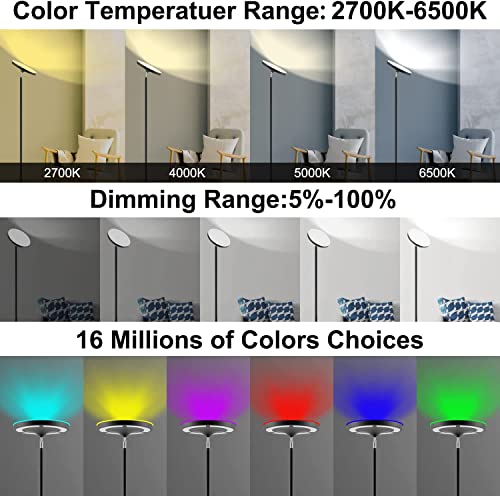 Smart LED Floor Lamp with Remote Control