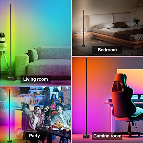 Miortior Smart RGB LED Corner Floor Lamp