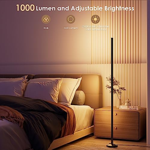 YIKBIK 65" RGB Floor Lamp with Bluetooth Control