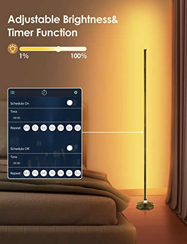 YIKBIK 65" RGB Floor Lamp with Bluetooth Control