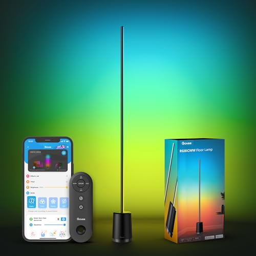 Modern Smart RGBIC Corner Lamp, DIY Mode, Smart Remote Control