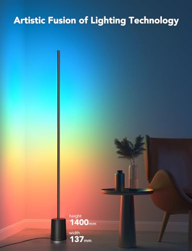 Modern Smart RGBIC Corner Lamp, DIY Mode, Smart Remote Control