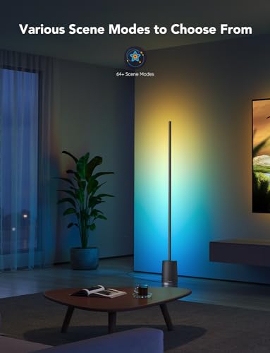 Modern Smart RGBIC Corner Lamp, DIY Mode, Smart Remote Control