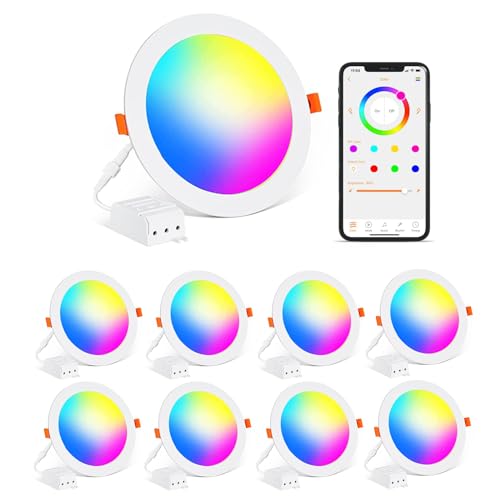 Smart LED Recessed Ceiling Light with RGB Dimmable