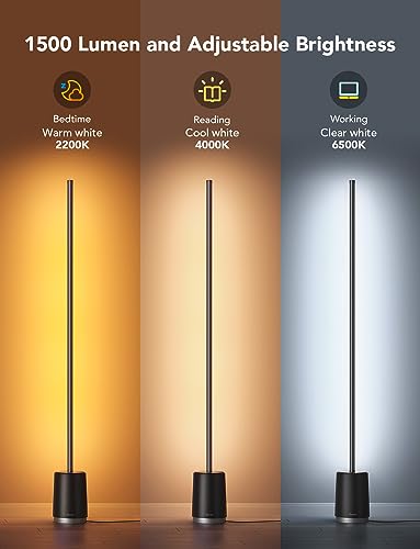 Modern Smart RGBIC Corner Lamp, DIY Mode, Smart Remote Control