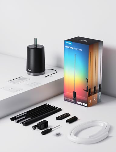 Modern Smart RGBIC Corner Lamp, DIY Mode, Smart Remote Control