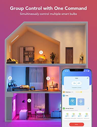 Govee Smart Color Changing LED Light Bulbs, 2 Pack