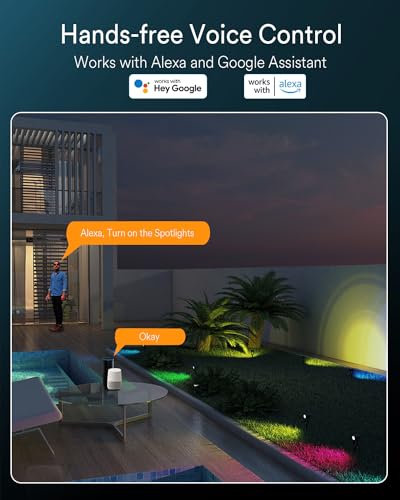 Ligency Smart RGBW Landscape Lighting for Garden Pathway