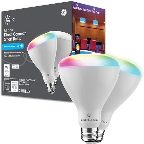 GE CYNC Color Changing Smart LED Floodlight Bulbs
