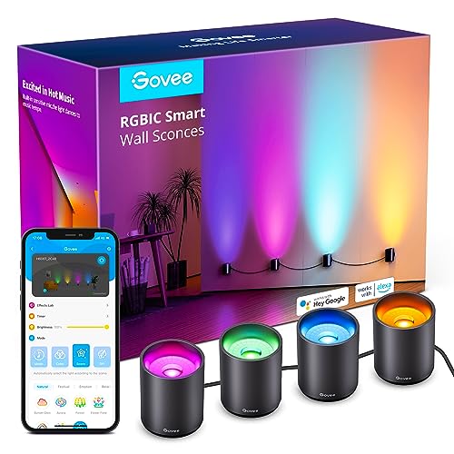 RGBIC Smart Wall Sconces with Music Sync