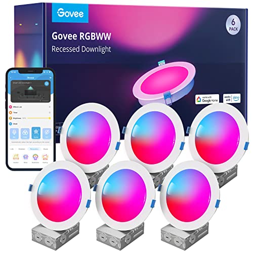 6" Smart RGBWW LED Downlight, 65 Scene Mode