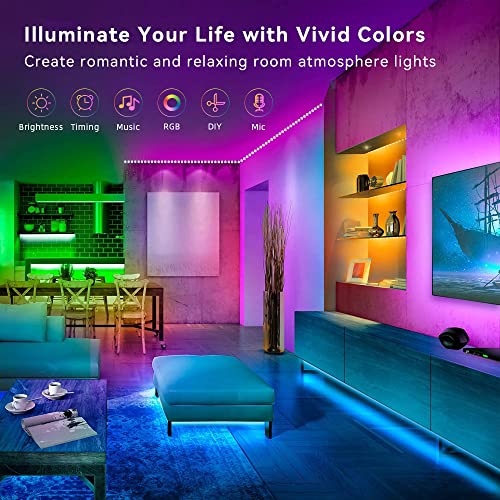 100FT Smart LED Strip Lights for Home Decor