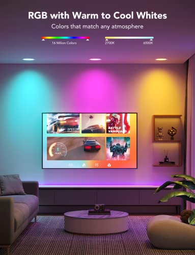 6" Smart RGBWW LED Downlight, 65 Scene Mode