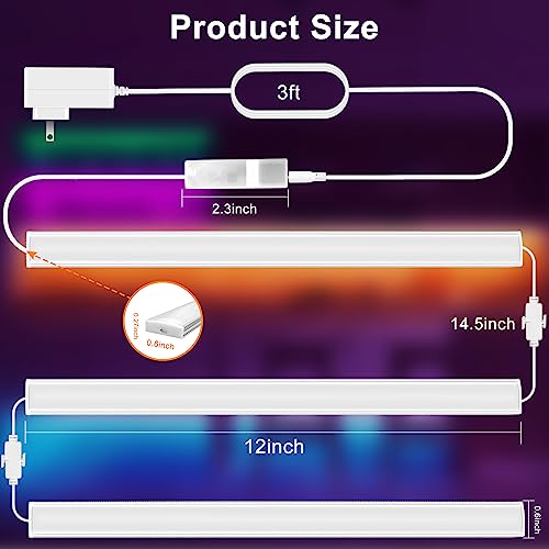 maylit Smart Under Cabinet Lights - 3pcs 12