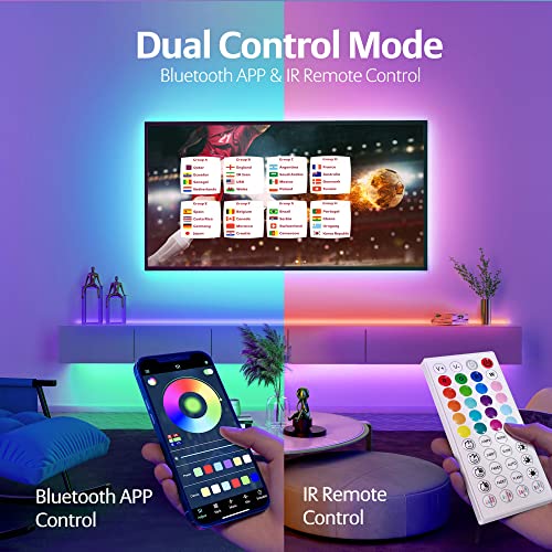 Colorful 50ft LED Lights for Bedroom, Smart Control