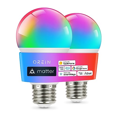 OREiN Matter Smart Light Bulbs - Color Changing Bulbs