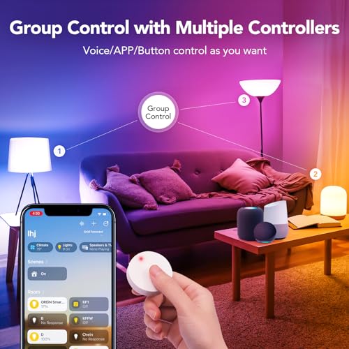 OREiN Matter Smart Light Bulbs - Color Changing Bulbs