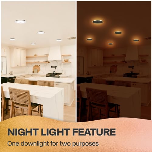 12 Pack Dimmable LED Can Lights with Night Light
