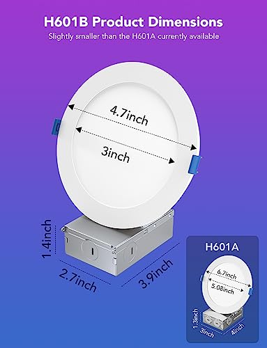 Smart RGBWW LED Downlights, Work with Alexa & Google