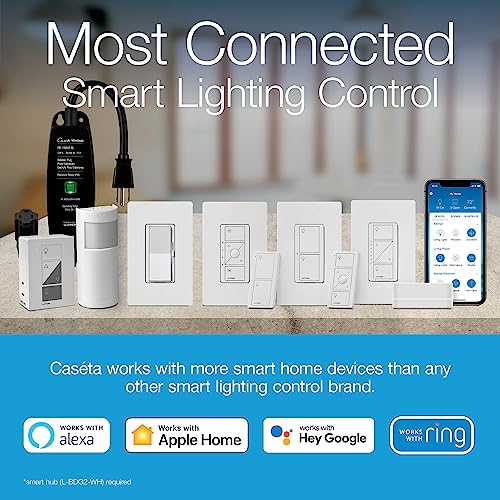 Lutron Caseta Smart Dimmer Switch | White | 3-Pack