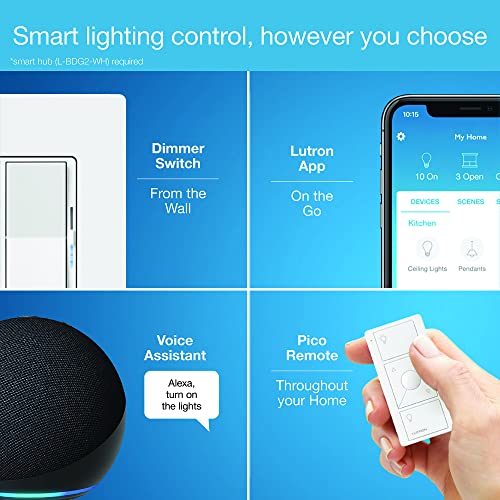 Lutron Caseta Smart Dimmer Switch | White | 3-Pack