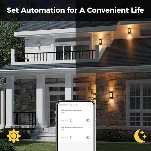 Smart RGBCW Outdoor Wall Lights with Alexa Control