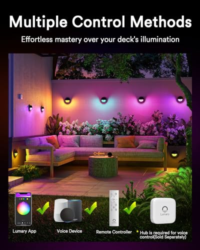 Lumary Smart LED Deck Lights, 6 Pack