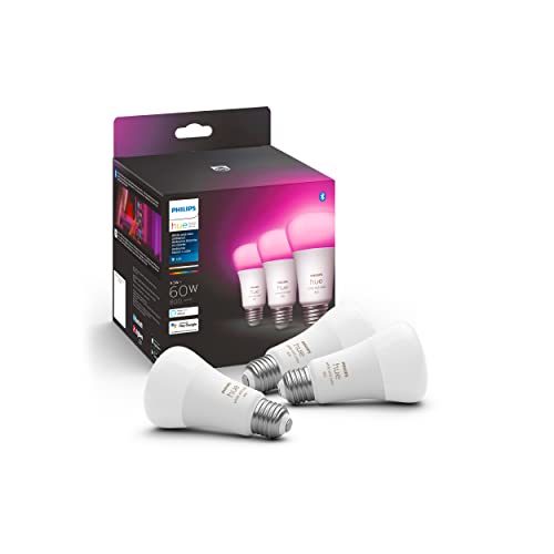 Philips Hue 60W LED Bulb 3 Pack - Color-Changing Light