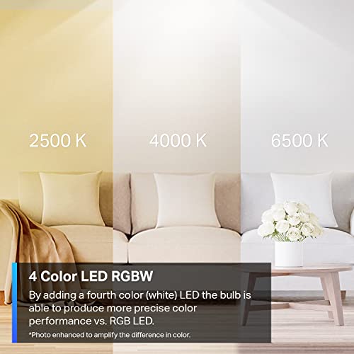 TP-Link Tapo RGBW Smart Light Bulbs, Dimmable