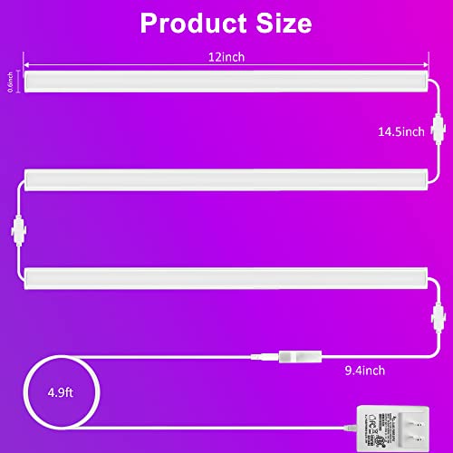 RGB Under Cabinet Lights Kit with Remote Control