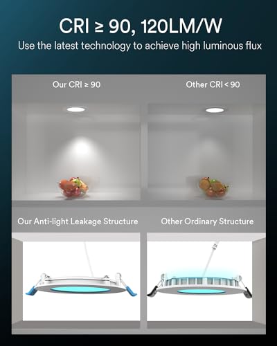 Ligency Smart 6" Recessed Lighting: Alexa Compatible RGBCW