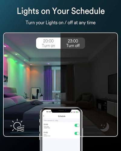Ligency Smart 6" Recessed Lighting: Alexa Compatible RGBCW