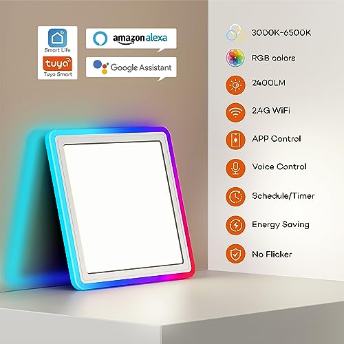 Annaror Smart LED Ceiling Light: Compatible with Alexa