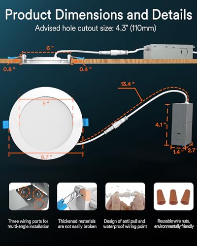Ligency Smart 6" Recessed Lighting: Alexa Compatible RGBCW