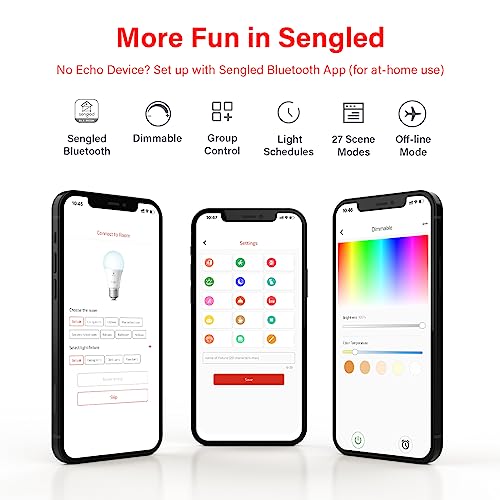 4-Pack Sengled Smart LED Bulbs, 100W Equivalent, Dimmable