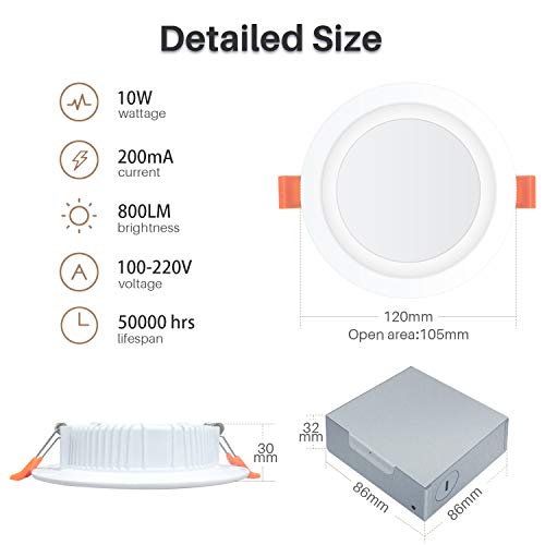 Peteme Smart RGBW Recessed Lights, 4 Inch, 12 Pack