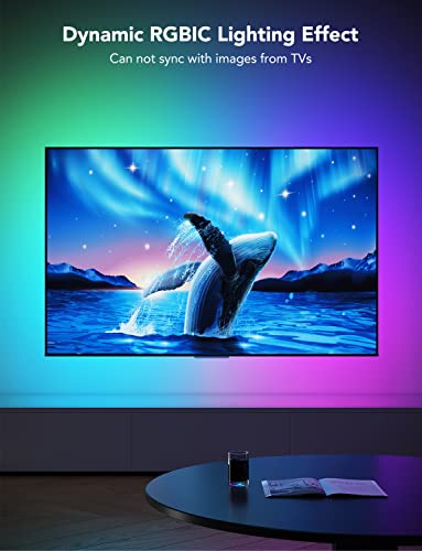 RGBIC TV Backlight for 55-65 inch TVs, Smart