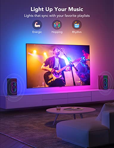 RGBIC TV Backlight for 55-65 inch TVs, Smart