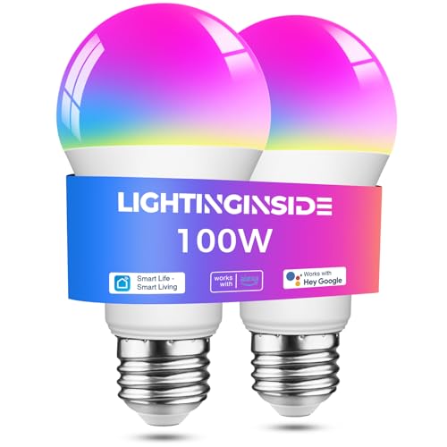 Lightinginside Smart Bulb 100W Equivalent, 1350LM 11W - 2 Pack